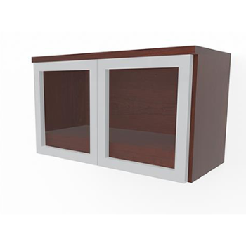 Cherry hutch with glass doors